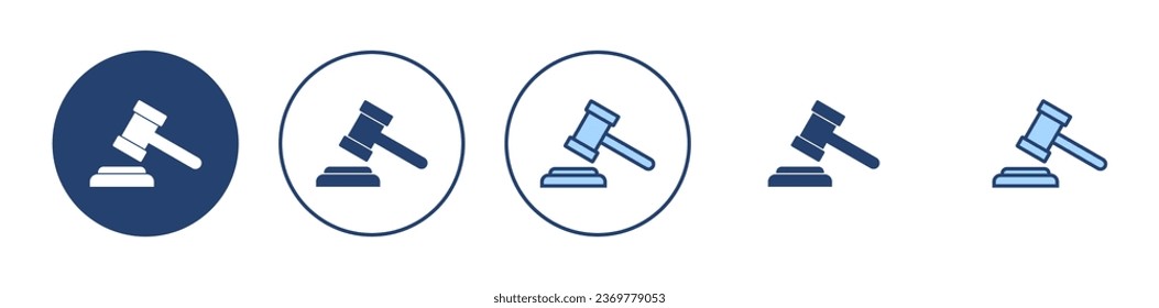 Gavel icon vector. judge gavel sign and symbol. law icon. auction hammer