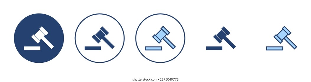 Gavel icon vector. judge gavel sign and symbol. law icon. auction hammer