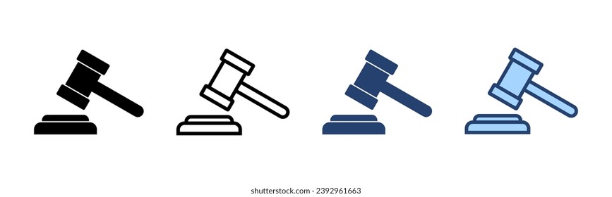 Gavel icon vector. judge gavel sign and symbol. law icon. auction hammer