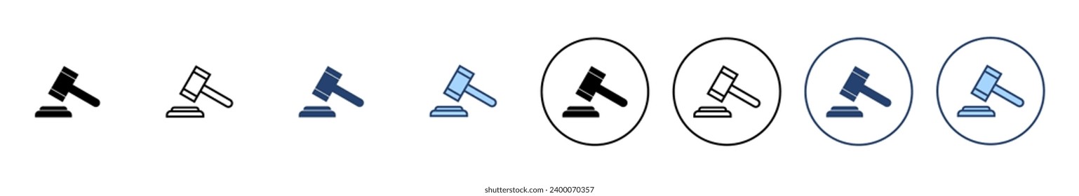 Gavel icon vector. judge gavel sign and symbol. law icon. auction hammer