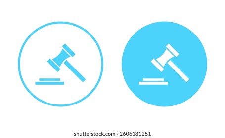 Gavel icon vector. judge gavel sign and symbol. law icon. auction hammer