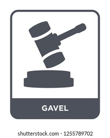 gavel icon vector on white background, gavel trendy filled icons from Law and justice collection, gavel simple element illustration