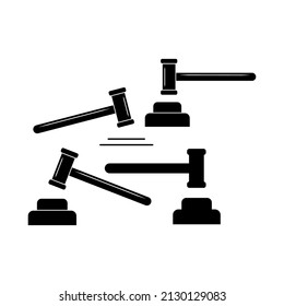 Gavel icon vector on white background