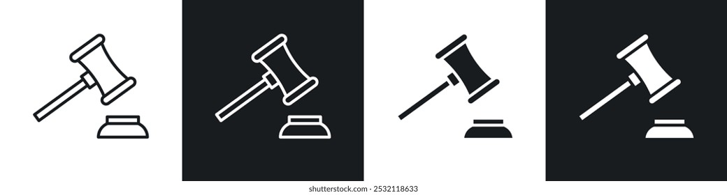 Conjunto de íconos de Vector de mazo con estilo relleno y delineado en negro.
