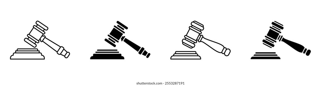 Gavel icon vector set. EPS10