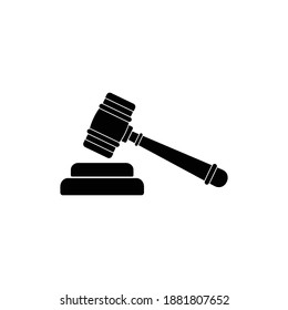 gavel icon vector symbol of legal