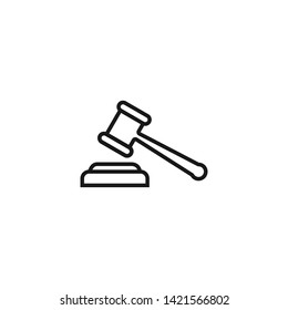 Gavel icon vector. symbol for web site Computer and mobile vector.