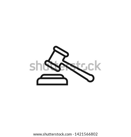 Gavel icon vector. symbol for web site Computer and mobile vector.