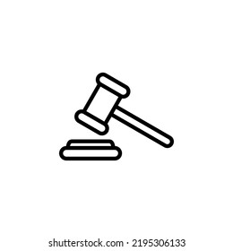 Gavel icon vector for web and mobile app. judge gavel sign and symbol. law icon. auction hammer