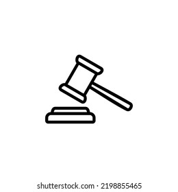 Gavel icon vector for web and mobile app. judge gavel sign and symbol. law icon. auction hammer