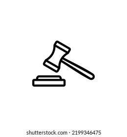 Vector de iconos de martillo para aplicaciones web y móviles. juez el signo y el símbolo del martillo. icono de la ley. martillo de subasta