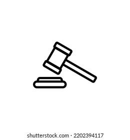 Gavel Icon Vektor für Web- und mobile App. Schiedsrichterzeichen und -symbol. Gesetzesymbol. Auktionshammer