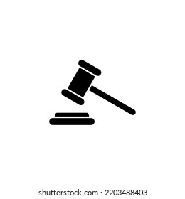 Gavel icon vector for web and mobile app. judge gavel sign and symbol. law icon. auction hammer