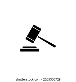Vector de iconos de martillo para aplicaciones web y móviles. juez el signo y el símbolo del martillo. icono de la ley. martillo de subasta
