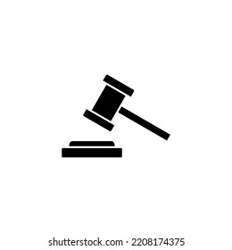 Gavel icon vector for web and mobile app. judge gavel sign and symbol. law icon. auction hammer