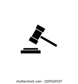 Gavel icon vector for web and mobile app. judge gavel sign and symbol. law icon. auction hammer