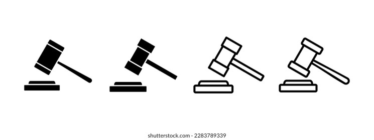 Gavel icon vector for web and mobile app. judge gavel sign and symbol. law icon. auction hammer