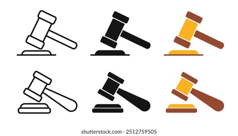 Gavel Icon Vektor für Web und mobile App. Richter gavel Zeichen und Symbol, die Recht und Gerechtigkeit