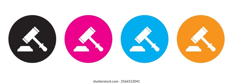 Gavel icon vector for web and mobile app. judge gavel sign and symbol. law icon. auction hammer