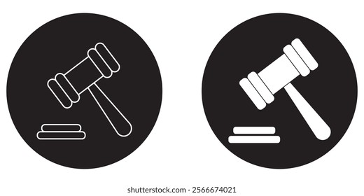 Gavel icon vector for web and mobile app. judge gavel sign and symbol. law icon vector. auction hammer design eps 10