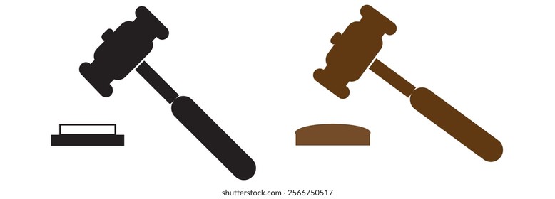 Gavel icon vector for web and mobile app. judge gavel sign and symbol. law icon. auction hammer