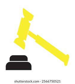 Gavel icon vector for web and mobile app. judge gavel sign and symbol. law icon. auction hammer