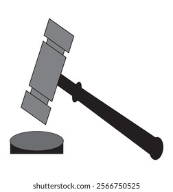 Gavel icon vector for web and mobile app. judge gavel sign and symbol. law icon. auction hammer