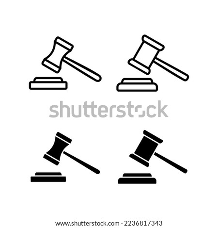 Gavel icon vector for web and mobile app. judge gavel sign and symbol. law icon. auction hammer