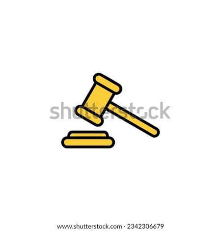 Gavel icon vector for web and mobile app. judge gavel sign and symbol. law icon. auction hammer