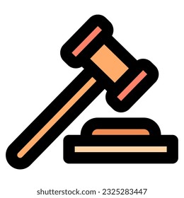 gavel icon vetor illustration for law and justice symbol and law study