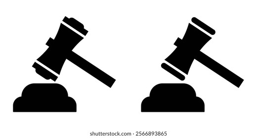 gavel icons set. court hammer icon set. gavel court hammer icon set eps 10.