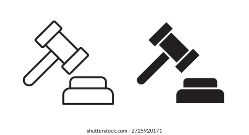 Iconos de mazo. Icono lineal de Vector aislado sobre fondo blanco.