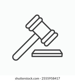 Gavel isolated icon. vector illustration.