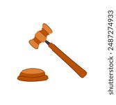 gavel judge hammer cartoon. justice mallet, judgment lawyer, ment bid gavel judge hammer sign. isolated symbol vector illustration