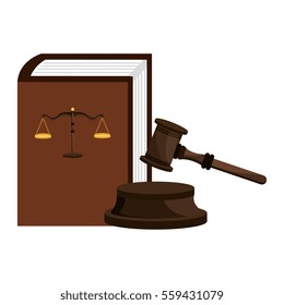 gavel judge isolated icon