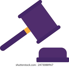 Ilustración plana del Vector del martillo de la ley del martillo