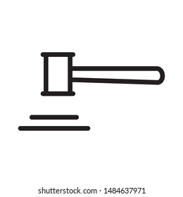 gavel law icon vector design template