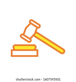 Gavel law icon vector design template