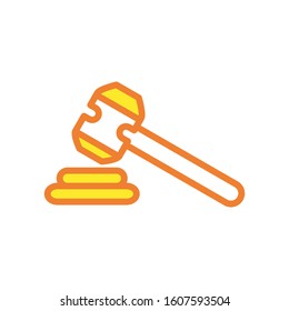 Gavel law icon vector design template