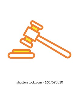 Gavel law icon vector design template