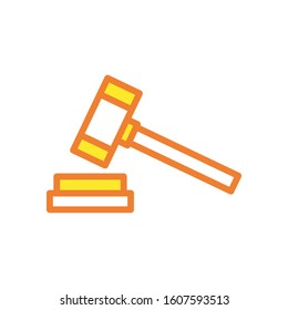 Gavel law icon vector design template