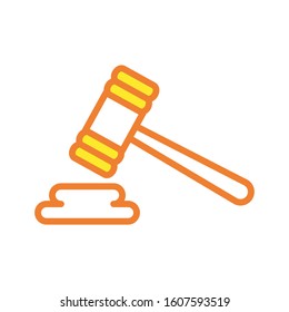 Gavel law icon vector design template