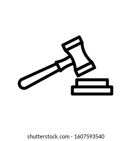 Gavel law icon vector design template