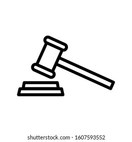 Gavel law icon vector design template
