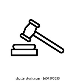 Gavel law icon vector design template