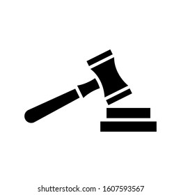 Gavel law icon vector design template
