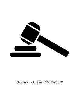 Gavel law icon vector design template