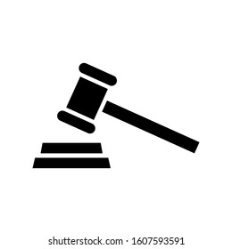 Gavel law icon vector design template