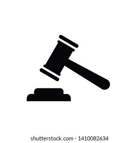 Gavel law icon vector logo template