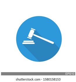 Gavel law icon vector logo template